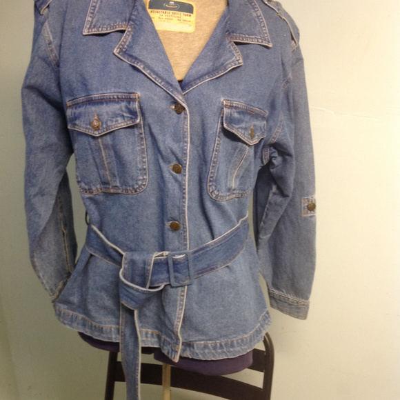 Vintage Blue Jean Jacket by Forelli Size 18-20 - Picture 2 of 3